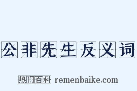 公非先生反义词是什么意思的图片